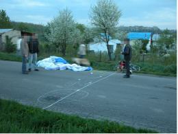 Wypadek paralotniarza w Głubczycach